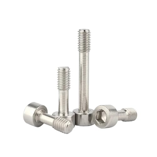 VirtuWard M2M2.5M3M4M5M6M8 304 A2ステンレス鋼六角穴付きキャップヘッドキャプティブスクリュー、円筒形半ねじ緩み防止ボルト(Smooth,M8x25mm-5pcs)