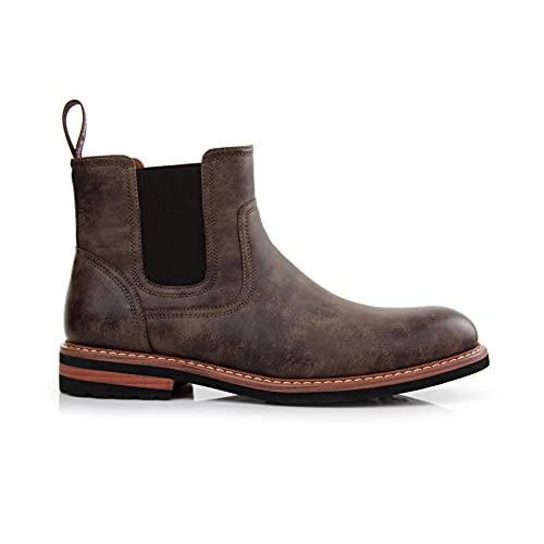 Image of Polar Fox Men's Classic High-Top Chelsea Boot | Stylish Slip-On Ankle Boot for Dress, Casual & Formal Wear