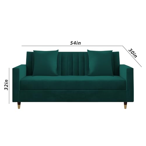 Image of Casaliving Garcia 3+2 Seater Sofa Set for Living Room (Pine Colour) Premium Fabric Sofa