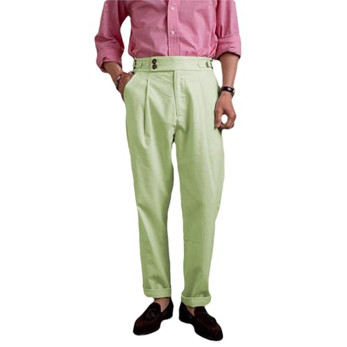 Men's Linen Pants Men Casual Slacks Business Trousers Stretch Loose Pants2