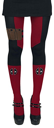 Marvel Comics Deadpool Suit Up Costume Sheer Tights
