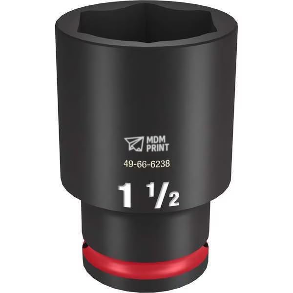 Impact Duty 1/2" Drive 1-1/2" Deep Well 6 Point Impact Socket