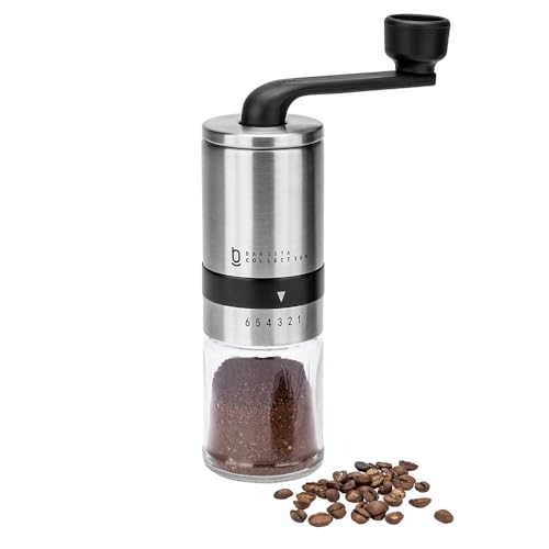 Moedor de Café Grãos Manual Cerâmica Biscuitt Perfectto Barista Collection Inox