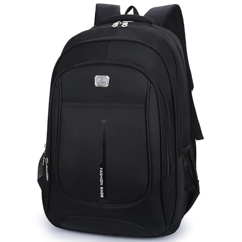 Mixroom - Zaino Porta PC da Uomo Donna per Lavoro Viaggio Scuola Unisex Nero Sportivo Grande Z5