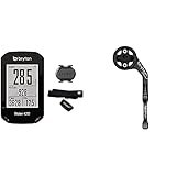 bryton cardio 60e producto 2: facil de usar Bryton 420t Rider con cadencia y Banda Cardio, Unisex Adulto, Negro, 83.9x49.9x16.9 + Soporte GPS Sport Mount, Negro
