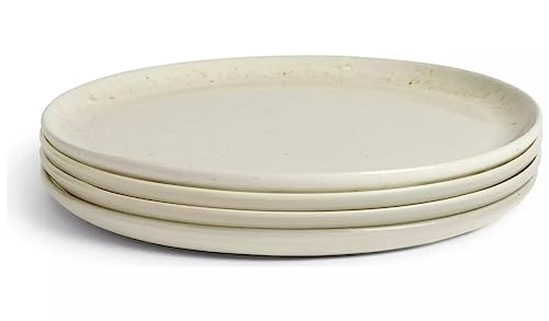 Evora 4 Piece Stoneware Side Plates Smart Enough for Bread and Butter at Dinner Parties - Natural