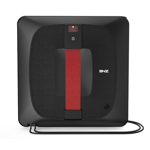 BNZ Window Cleaning Robot Nexus Ultra Black Robotic Vacuum Cleaner for Windows Mirrors Shower Doors