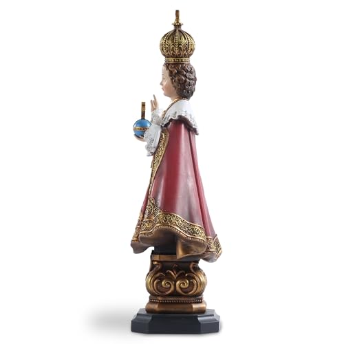 DevotedWalls 10.5" H Infant Jesus of Prague Statue,Religious Staue Jesus with Globus Cruciger,Church of Our Lady Victorious Jesus Figurine,Divine Protection,Miraculous Blessings,Royal Devotion by DevotedWalls - Used condition - Image 4