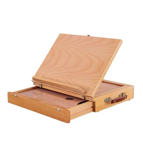 Caballete plegable, tablero de pintura, caballete escritorio for computadora portátil, espacio almacenamiento, for adultos Maletín de pintura