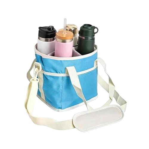 Porta botellas de agua antigoteo de 4 vasos para llevar bebidas sin volcar