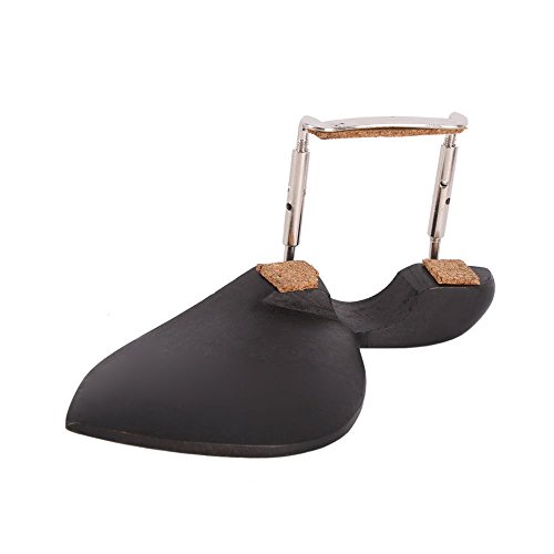 Soarun Black 4/4 Violin Chinrest With Screw & Cork, Ebony With Standard Bracket #TOP5
