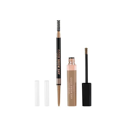 Profusion Cosmetics Good Brow Day 2pc Kit, Achieve Brow Perfection with Ultra Fine Pencil and Waterproof Tinted Brow Gel Duo, Long Lasting Definition for Stunning Brows and Grooming Essentials