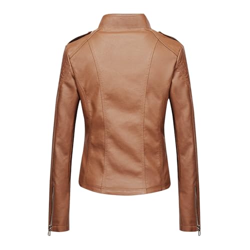 Long Sleeve Jacket for Women Winter Fall Neck Faux Leather Warm Fuzzy Hooded Jacket Hoods Outerwear Women 20254