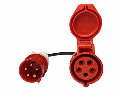 Adattatore CEE Premium 16-32 A 400 V - Maschio/femmina 3/5 Poli, IP44, 0,5 M, Per Cantieri, Officine E Agricoltura