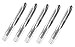 AccusizeTools - 5 Pcs M10x1.25 HSS Metric Spiral Point Taps, ANSI, Ground, 3 Fl, SPT-10M-125x5