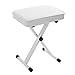 Biały Stołek Fortepianowy Składana Wysokość Regulowana Skórzana Rama Ławka Muzyczna Z Fortepianem (Color : White)