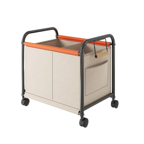 Lamantt収納ボックス トロリー オーガナイザー バスケット おもちゃ スナック 衣類 大容量 小物 キャスター付き リビングルーム ベッドルーム (白,大きい)