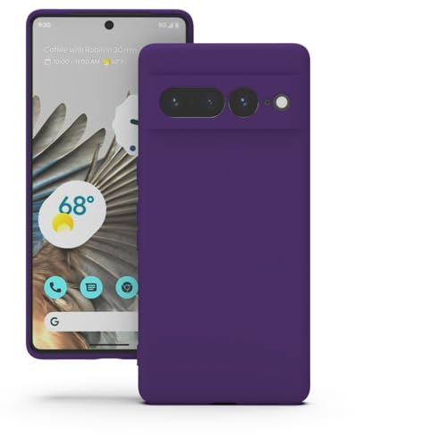 Image of YATWIN Silicone Back Case for Google Pixel 7 Pro, Soft-Touch Phone Back Cover for Google Pixel 7 Pro - Purple
