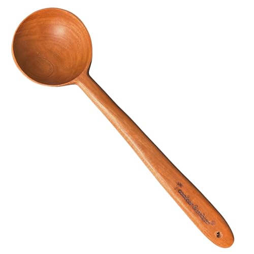 Image of Cooker&Mixer Neem Wooden Ladle for Cooking | Kitchen Tools | No Harmful Polish | Handmade | Cookware (Laddle)