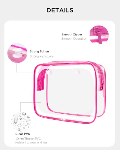 Image of LETGO 4 PCS Clear Insert Bag for Bogg Bag,Beach Makeup Bag for Women