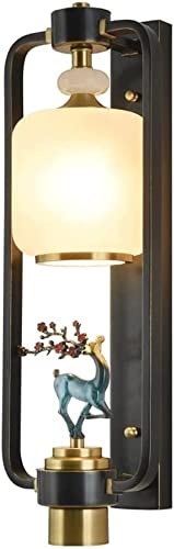 Applique murale 20 cm anti-rouille en cuivre pour éclairage salon et entrée