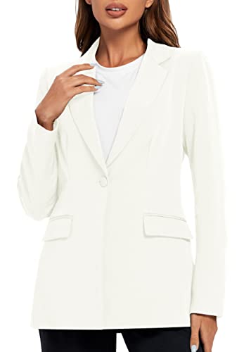 Urban CoCo Women's Casual Blazers Open Front Lapel Button Long Sleeve Office Work Suit Jacket