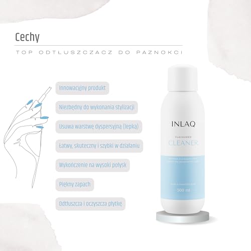 INLAQ® Cleaner | Odtłuszczacz do paznokci | 500 ml