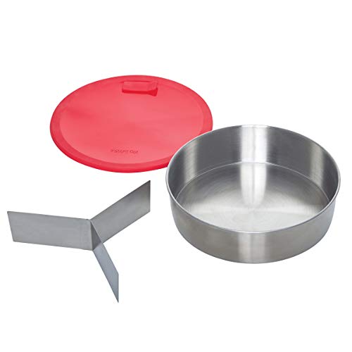 image for Instant Pot Official Round Cook/Bake Pan with Lid & Removable Divider,
