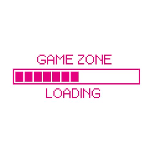 Pegatinas de pared Game Zone Videojuegos en ordenador Carga del videojuego 37,5 x 109,3 cm Adorno de pared RoseRojo