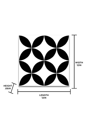 FloorPops FP3301 Starlight Peel & Stick vloertegels, zwart, 30,5 cm L x 30,5 cm B x 0,2 cm T - Image 6