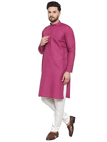 Image of Jompers Men's Cotton Regular Fit Solid Kurtas