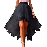 Construction en Tulle 3 Couches: Notre jupe tulle femme est composée de trois couches de tulle doux et léger et d'une doublure lisse pour un volume supplémentaire et un mouvement gracieux. Le design taille haute avec un tulle extérieur mi-long et une doublure intérieure plus courte crée une silhouette flatteuse et fluide.