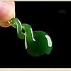 yigedan Natural Green Jade Maori Style Double Twist Pendant Necklace, Gemstone, Amber #4