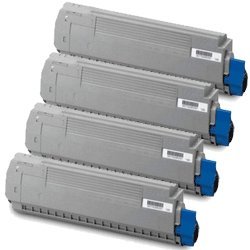 PerfectPrint   Set de 4 Compatible Oki Okidata C5600/C5700 cartuchos tóner. Reemplazar 43324408, 43324407, 43324406 e 43324405