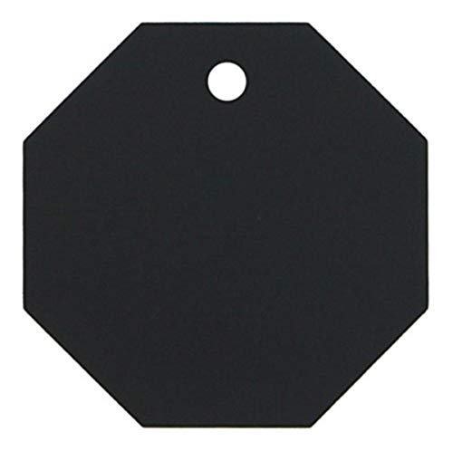 Étiquettes d'identification Accu-Ply octogonales noires 6,3 cm en lot de 25