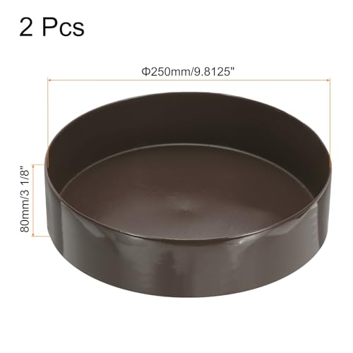 Image of uxcell 2pcs Rubber End Caps 250mm(9 13 /16 Inch) ID x 80mm(3 1 /8 Inch) H Vinyl Round Tube Bolt Cap Cover Screw Thread Protectors Brown