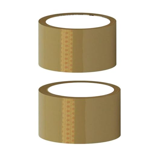 Image of ZOHRA Pack Of 2 Per Pack Self Adhesive Brown Packing Cello Tape - 65 Meters in Length - 48mm Width, BOPP Industrial Packaging Tape for E-Commerce Box Packing