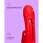 MySecretCase Leise Klitoris G Punkt Stimulator – Erotisches Rabbit Sexspielzeug und Frauen Vibrator Sextoy für Paare Sex und Solo Masturbieren, Vibration Sextoys für die Frau, Vibratoren für Sie (Rot) – Bild 5