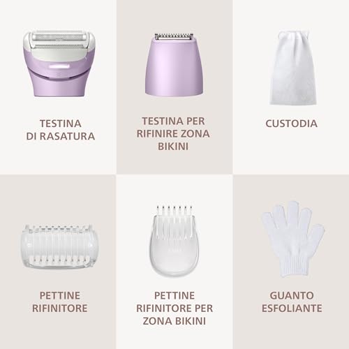 Philips Lady Shaver Serie 8000 - Rasoio Senza Filo, Wet & Dry, Sistema Di Rasatura A 3 Lame, Testina Di Rasatura Flessibile, Luce Led, Per Corpo, Gambe E Zona Bikini, Modello BRL149/00 - 9