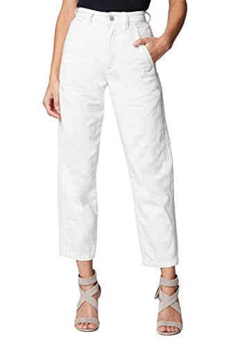 [BLANKNYC] Womens White Denim Boew Leg Pants, Stylish & Designer Clothing