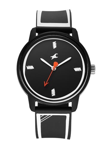 Image of Fastrack Tees Zine with Black Dial Black Silicon Strap Watch for Unisex - 38145PP05W