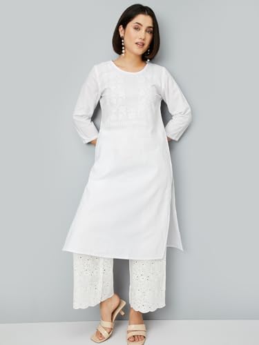 Image of Max Women's Poly Cotton Regular Fit Casual Kurta