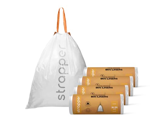 Strapper 100 Bolsas de Basura Naranja - Adecuadas para Simplehuman Code H - 30-35 litros
