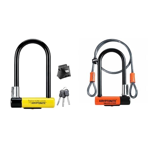 Verrou de vélo Kryptonite New York Lock Standard et Evolution Mini-7 orange