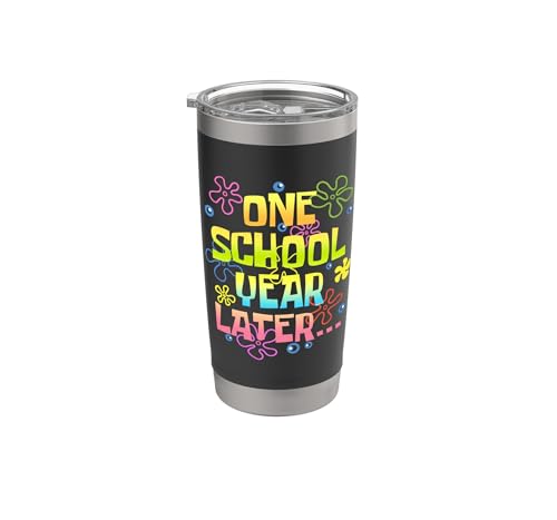 One School Year Later Meme Last Day Of School Teacher Groovy Stainless Steel Insulated Tumbler