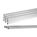 Complete Floor Moulding Kit, 3-1/8in High x 1/2in Proj Baseboard, 3/4in H x 3/4in Proj Quarter Round, Both 8ft Long Mouldings, Unfinished White, High Impact Polystyrene, 3 Pack
