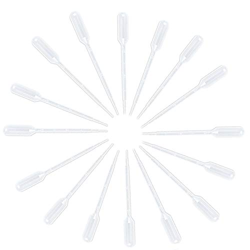 300Pcs 1ml Plastic Transfer Pipette,Essential Oils Pipettes,Pipette Eye Droppers,Disposable Clear Liquid Dropper Pipettes
