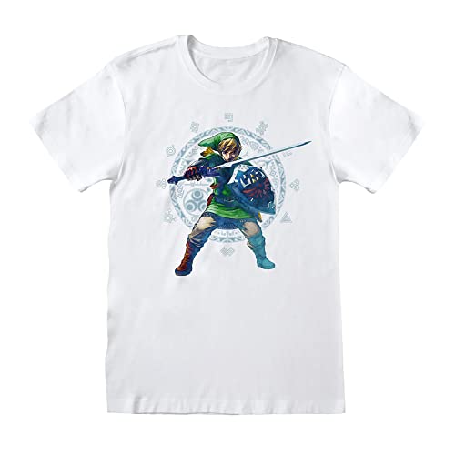 Legend Of Zelda - T-shirt SKYWARD SWORD POSE - Adulte (S) (Blanc)