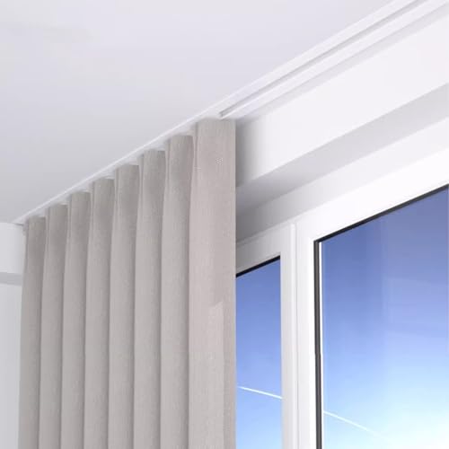Rail de rideau robuste et invisible de 700 cm pour grand vitrage