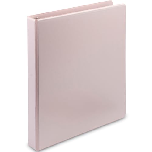 Image of Samsill Plant Based Durable D-Ring Binders - 0.5 Inch 3 Ring Binder with 125 Sheet Capacity, Eco Friendly School and Office Supplies (Single, Rose)